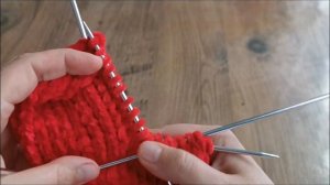 Как связать носки спицами. Новогодние носки. Носки "дед Мороз". Вяжем подарок на НГ.