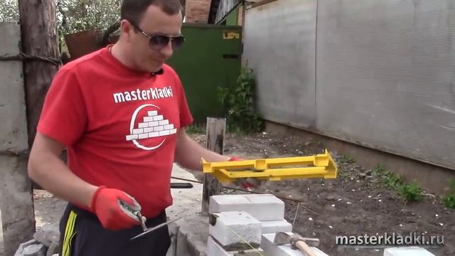 Тестируем набор Каменщика  Кирпич    приспособление для кладки кирпича 1 я часть  Masterkladki