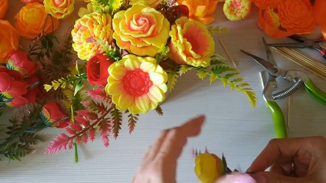 Красивый осенний букет из мыла ?? Букет для учителя на 1 сентября??Мыловарение и букеты из мыла