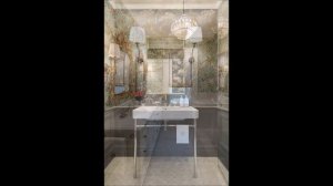 Обои в интерьере ванной комнаты