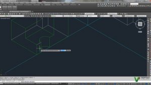 [Изометрия в Автокад] Изометрия детали, вырез одной четверти детали в AutoCAD