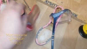 Ремонт обуви - проклейка, и прошив союзки скрытым швом. Замена набоек.