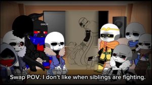 Sans AU react to Dream sans • ⚠️My AU, Ship: DrInk⚠️ • VERY short
