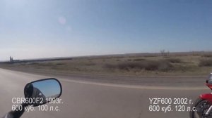CBR600F2 & CB1300 & YZF600 разгон speed заезд 0-200