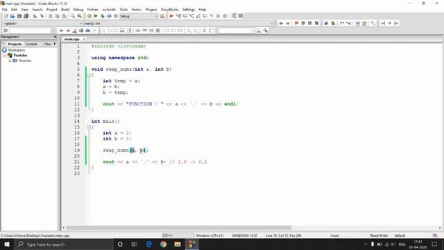 C++ Tutorial for Beginners 14 - Different ways of calling functions C++