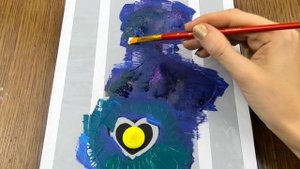 Пошаговое руководство по рисованию акрилом с двойной экспозицией New Life - Простая клейкая лента