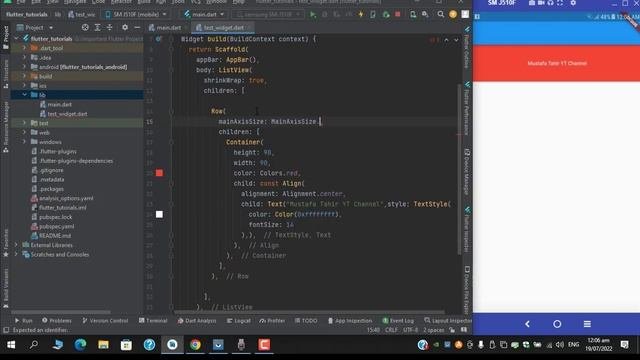 Container's Width doesn't reflect in Listview | Flutter Problem Solving #4 | Mustafa Tahir