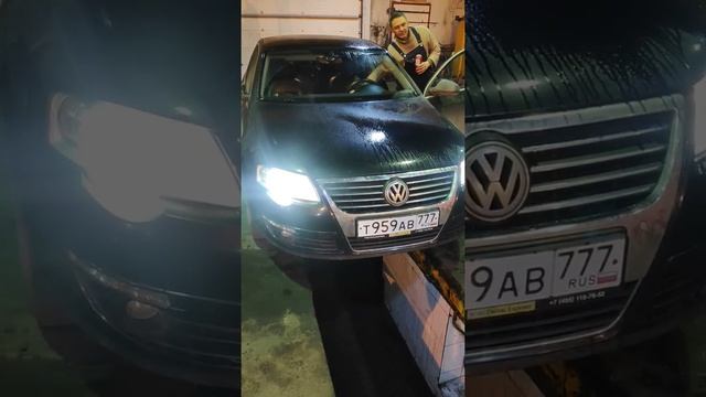 Работа омывателей фар passat b6