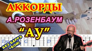 АУ Аккорды ? Розенбаум ♪ Разбор песни на гитаре ♫ Гитарный Бой для начинающих