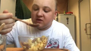 МАКАРОНЫ С ЛЮКСОВОЙ ТУШЁНОЙ ГОВЯДИНОЙ Мукбанг MUKBANG