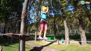ВЛОГ в Веревочном Парке для детей! Ярослава УПАЛА(( Outdoor Playground for kids!