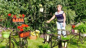 Подставка для цветов велосипед gardendecor.ru