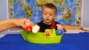 ДИКИЕ ЖИВОТНЫЕ ВОЛК и ЛОСЬ Распаковка Игрушек   Приключения Свинка Пеппа Игра для Детей Lion boy