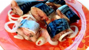 Как засолить скумбрию  Сухой посол! Очень вкусная рыбка!
