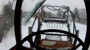 Запуск Т-25  Владимирец в -7 без подогрева и свечей накала. Работа погрузчиком.