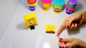 Готовим вместе. Лепим прикольное Спанч Боб квадратные штаны. Play Doh. SpongeBob SquarePants