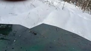 Вездеход каракат Охотник М по заснеженной Тайге.