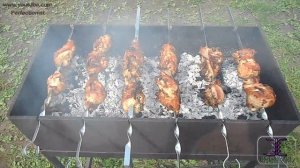 Самодельный МАНГАЛ НА СЪЁМНОЙ ПОДСТАВКЕ из металл 8 мм / Homemade grill