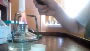 горение паров спирта с добавлением борной кислоты