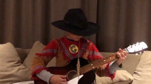 Игра на гитаре/Етюд у виконанні ковбоя. Cowboy M.Giuliani.STUDY\弹吉他，牛仔研究。