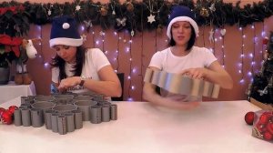 Новогодний мастер-класс 2015 | Серия #3 | Новогодний венок и панно из... ТРУБ!