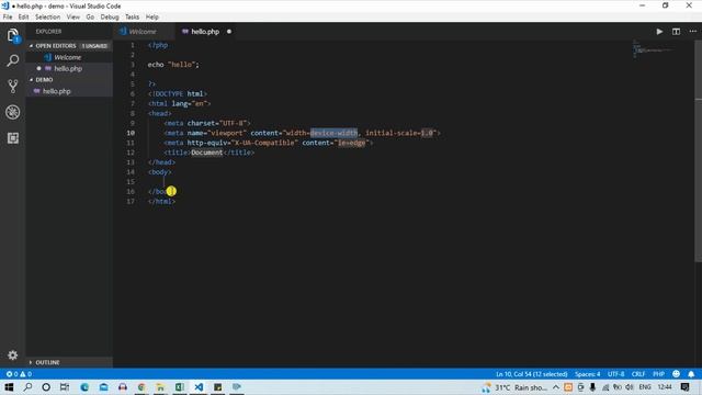 Learn Web Devlopmenmt php runs on VScode in hindi|PHP in Hindi  #83 #php #vscode   #phpinhindi  #we