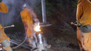 Roadworks on the railway