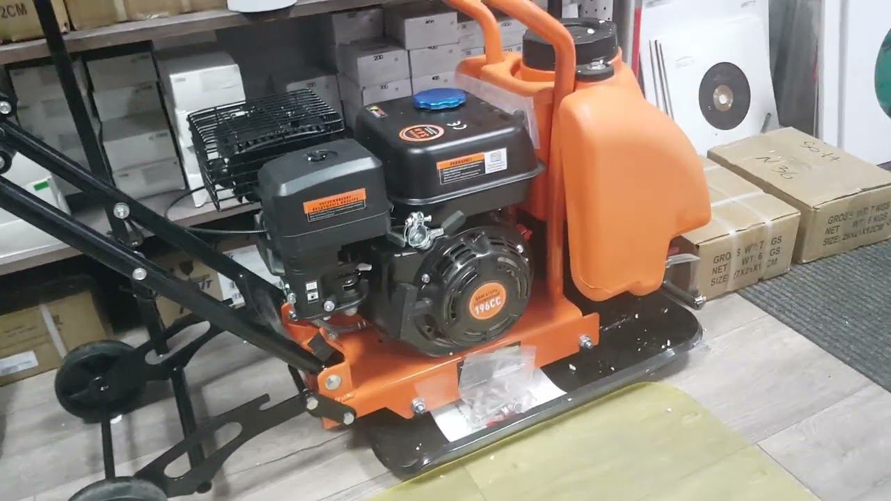 Виброплита бензиновая для трамбовки Rammer-90/6,5D колеса/ковер/бак Tech-Nick