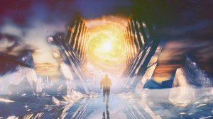 Красивый футаж бегущий человек и космос. Handsome footage running man and space.