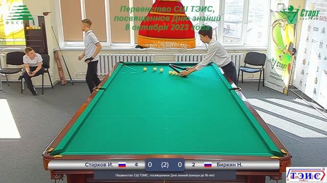 Старков-Биркин. Первенство СШ ТЭИС, посвященное Дню знаний. 08.10.2023 г. смотреть онлайн