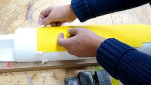 ч.6 Как построить любой радиоуправляемый самолёт без чертежа из потолочной плитки. Як-9. Авиамодели