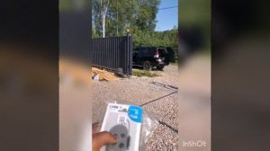 Откатные ворота из евроштакетника серого цвета