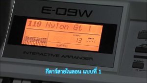 ตัวอย่างเสียงดนตรีบางชนิดที่มีใน Roland E-09W