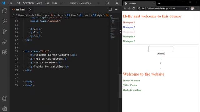 Complete CSS Tutorial in 30 Minutes For Beginners in Hindi | Harsh Gupta