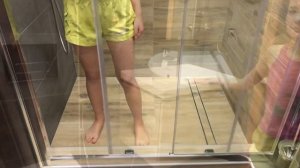 Комфортная душевая с сауной в обычной квартире #ремонтквартиры #саунавквартире #кафель