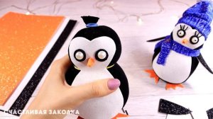 ПИНГВИН ИЗ НОСКА БЕЗ ШИТЬЯ! Игрушки своими руками на елку Новогодний Декор Новый Год