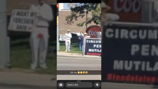 An Intactivist Demonstration in Dodge City, Kansas