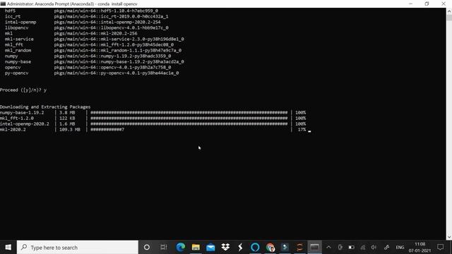 Python OpenCv (Python packages installation in Anaconda)