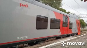 Прибытие и отправление электропоезда "Ласточка" на ст. "Пятигорск" + прибытие электрички ЭД9М!