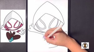 How To Draw Spider Gwen | Tutorial Easy