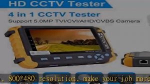 5 Inch 4 in 1 CCTV Monitor Tester, AHD/TVI/CVI/CVBS Coaxial Analog Video Monitor Tester, UTP/PTZ Ca