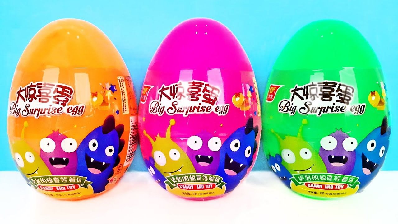 БОЛЬШИЕ КИТАЙСКИЕ ПЛАСТИКОВЫЕ ЯЙЦА СЮРПРИЗЫ! Неожиданные игрушки Big Surprise Eggs unboxing