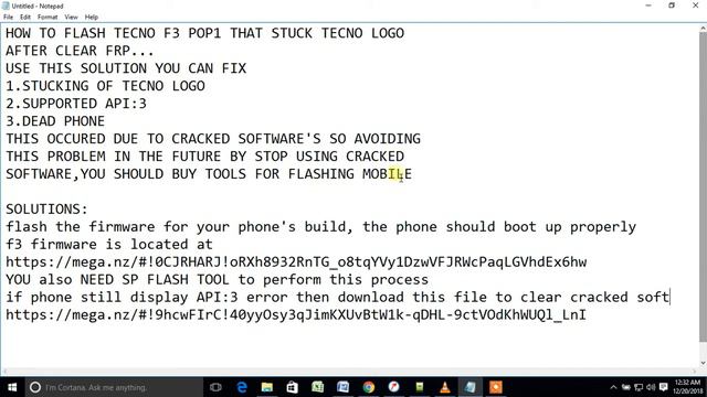 HOW TO FIX TECNO F3 POP1 SUPPORTED API 3 ERROR смотреть онлайн