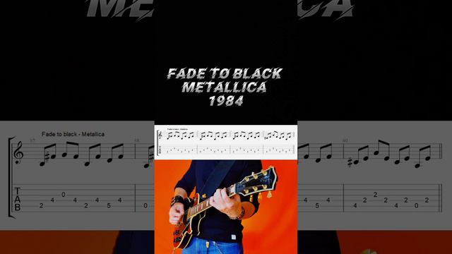 9/100 Fade to black - Metallica #кавер #риф #metallica #табы #металлика #метла #maestrorocka