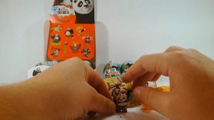 Открываем киндер сюрпризы "Кунг фу панда 3". Unboxing Kung Fu Panda 3 Kinder Surprise