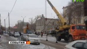 Внедорожник снес столб на Галактионовской