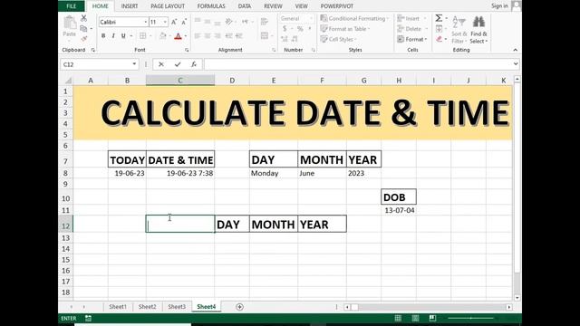 Use of Date Function in MS Excel | GIT Education смотреть онлайн