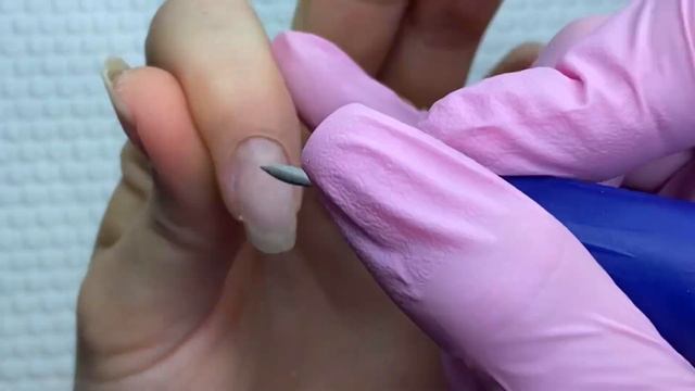 маникюр САМОЙ СЕБЕ на левой руке / укрепление ногтей / МАКРО аппаратный МАНИКЮР/ пошагово смотреть онлайн