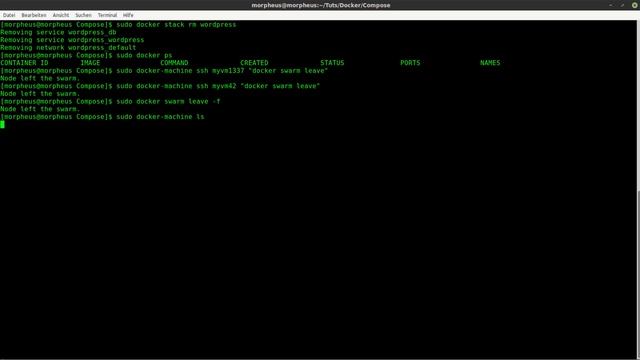 Docker Tutorial #35 - Den Stack beenden, den Swarm verlassen смотреть онлайн