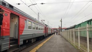 Электропоезд ЭД4М-0036 прибывает на платформу «88 км» БМО, г. Воскресенск.